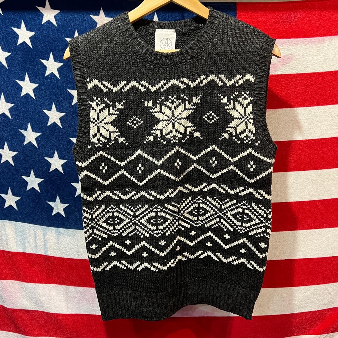 패턴 니트 베스트 상품이미지1