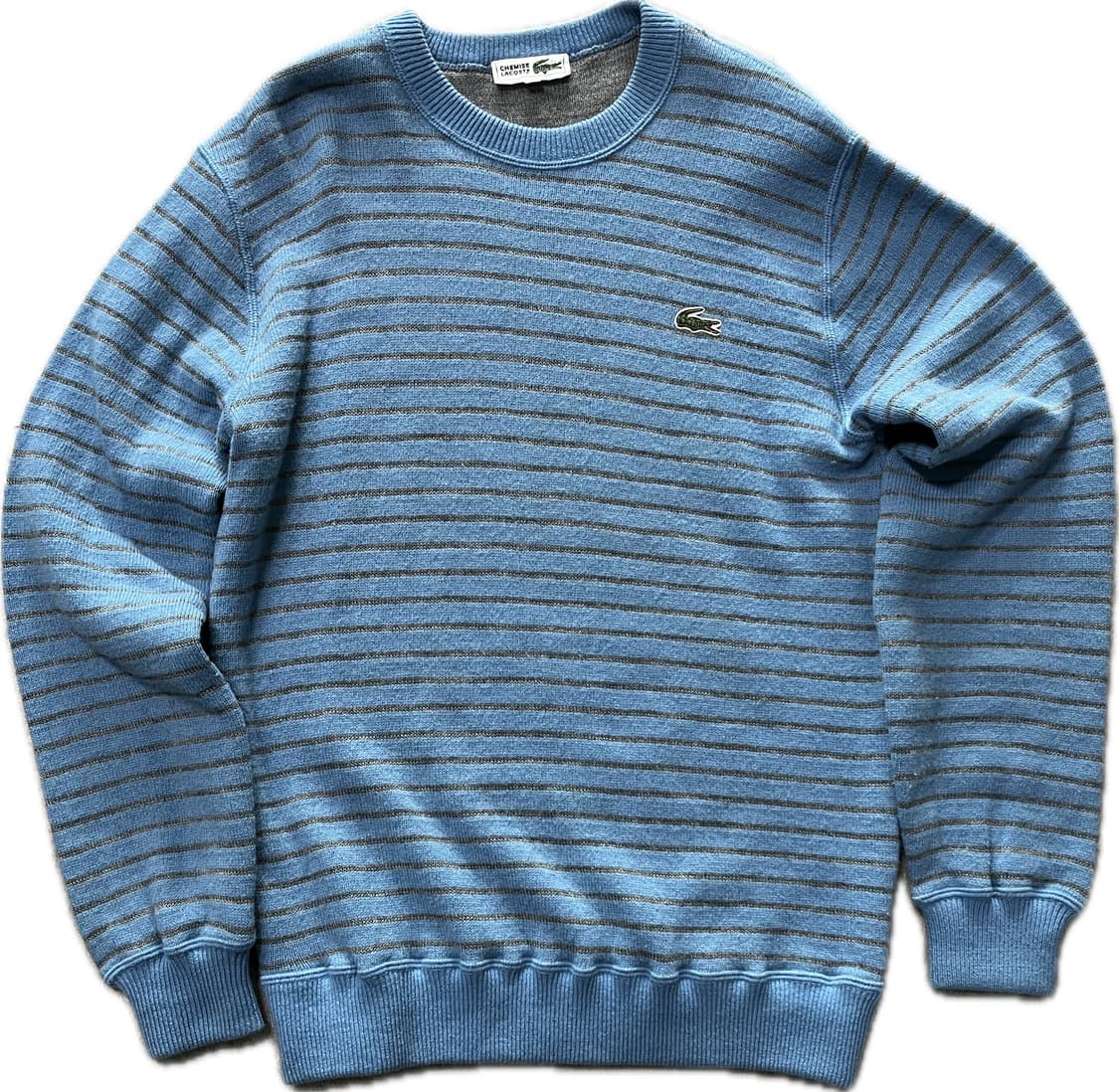 80s chemise 라코스테 스트라이프 울 니트 상품이미지1