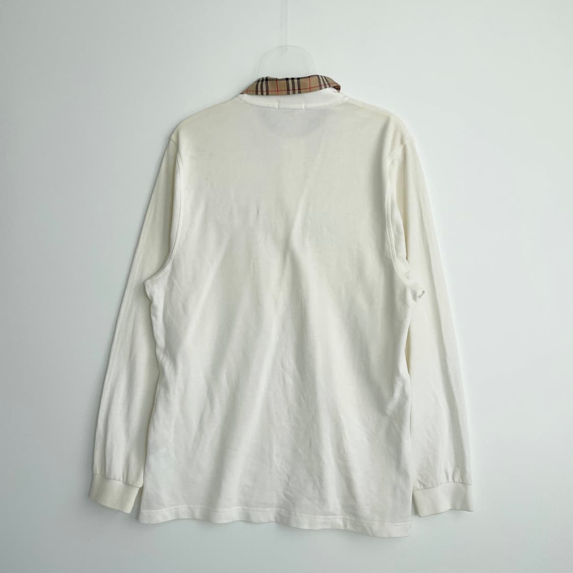 F1 버버리 런던 슬림핏 체크 칼라 코튼 폴로셔츠 105사이즈 상품이미지3