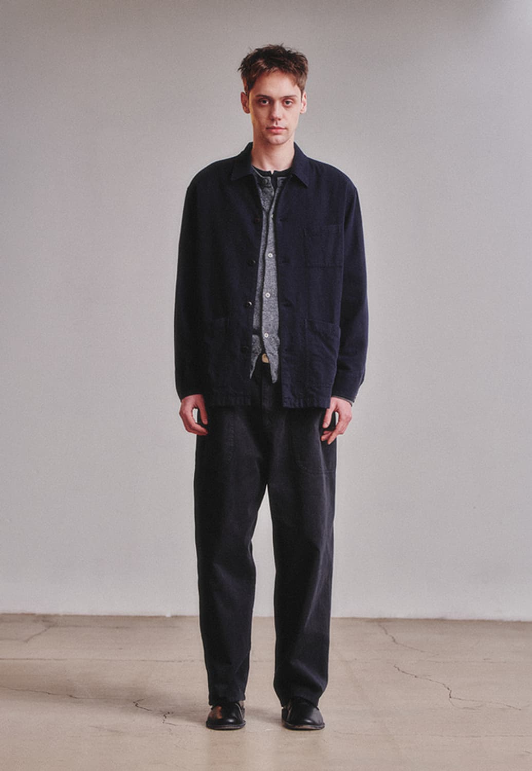 [L] SILK NEP Work Jacket Deep Navy 상품이미지2