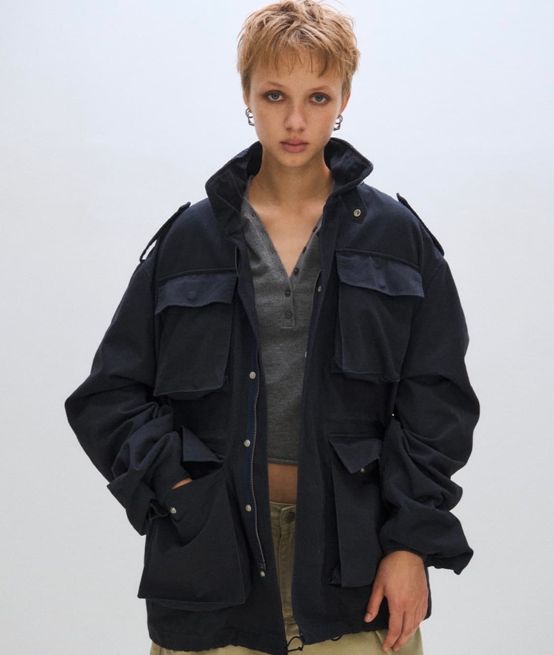 플리즈프로젝트 필드자켓 네이비 상품이미지1