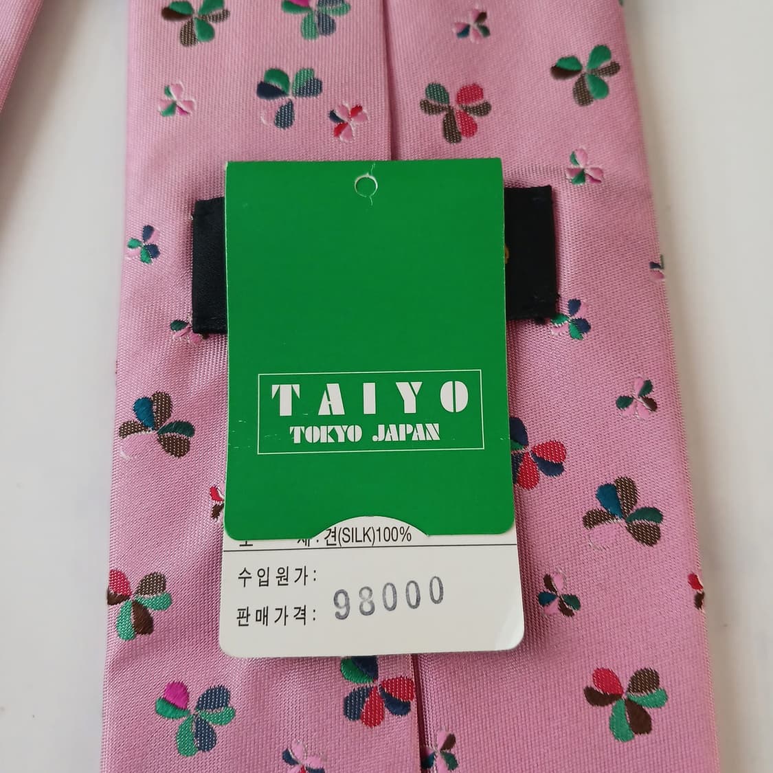 타이요 실크 핑크 패턴 넥타이 9cm 새제품 A19344
 상품이미지4