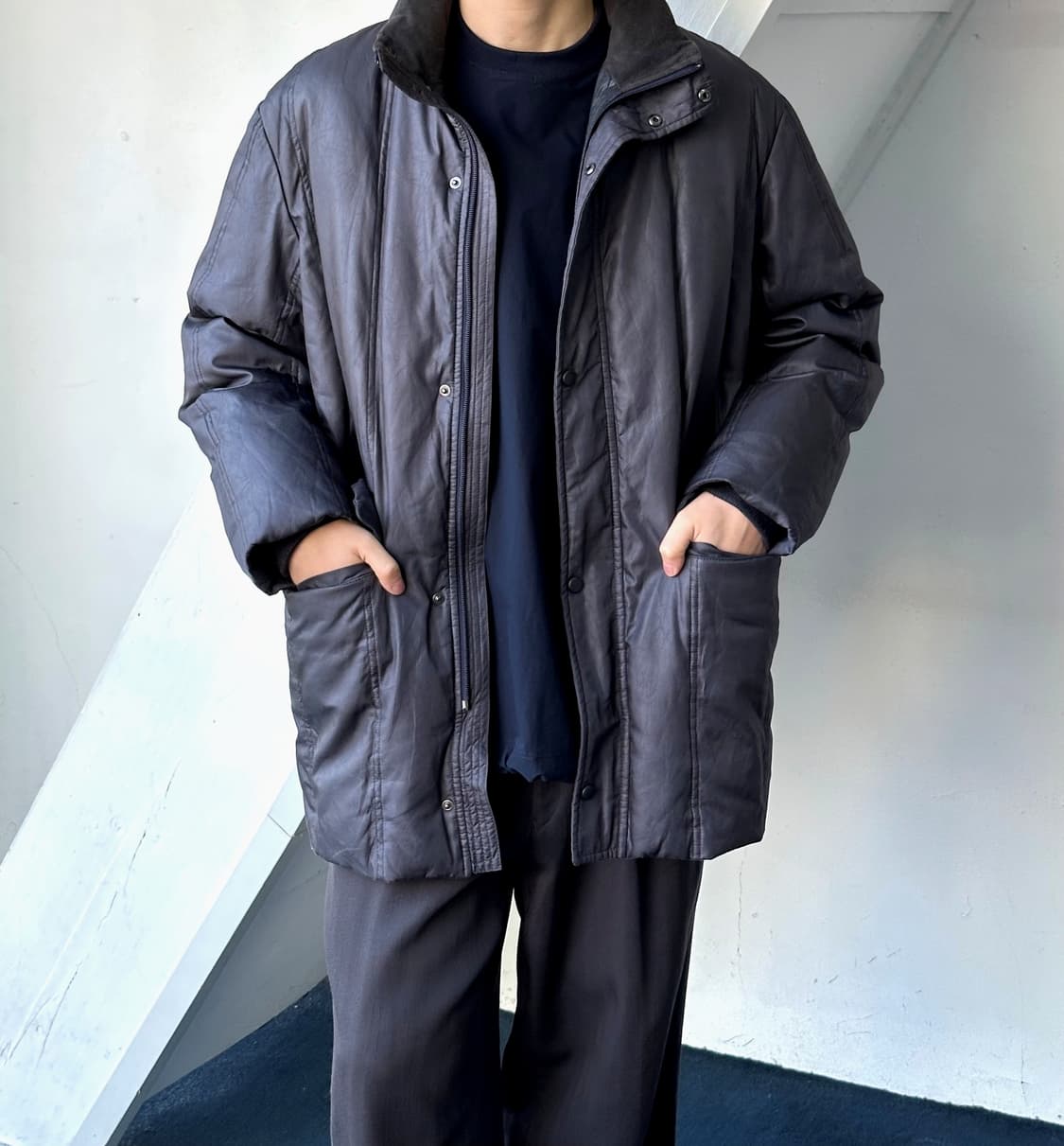 Down padded stand collar field jacket 상품이미지8