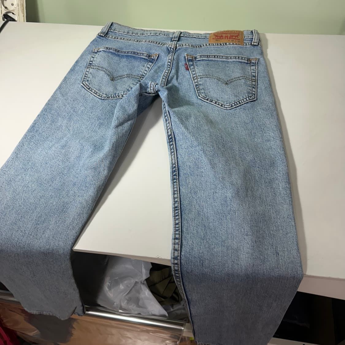 S-M 리바이스511 슬림핏 연청워시드 데님팬츠 청바지 상품이미지6