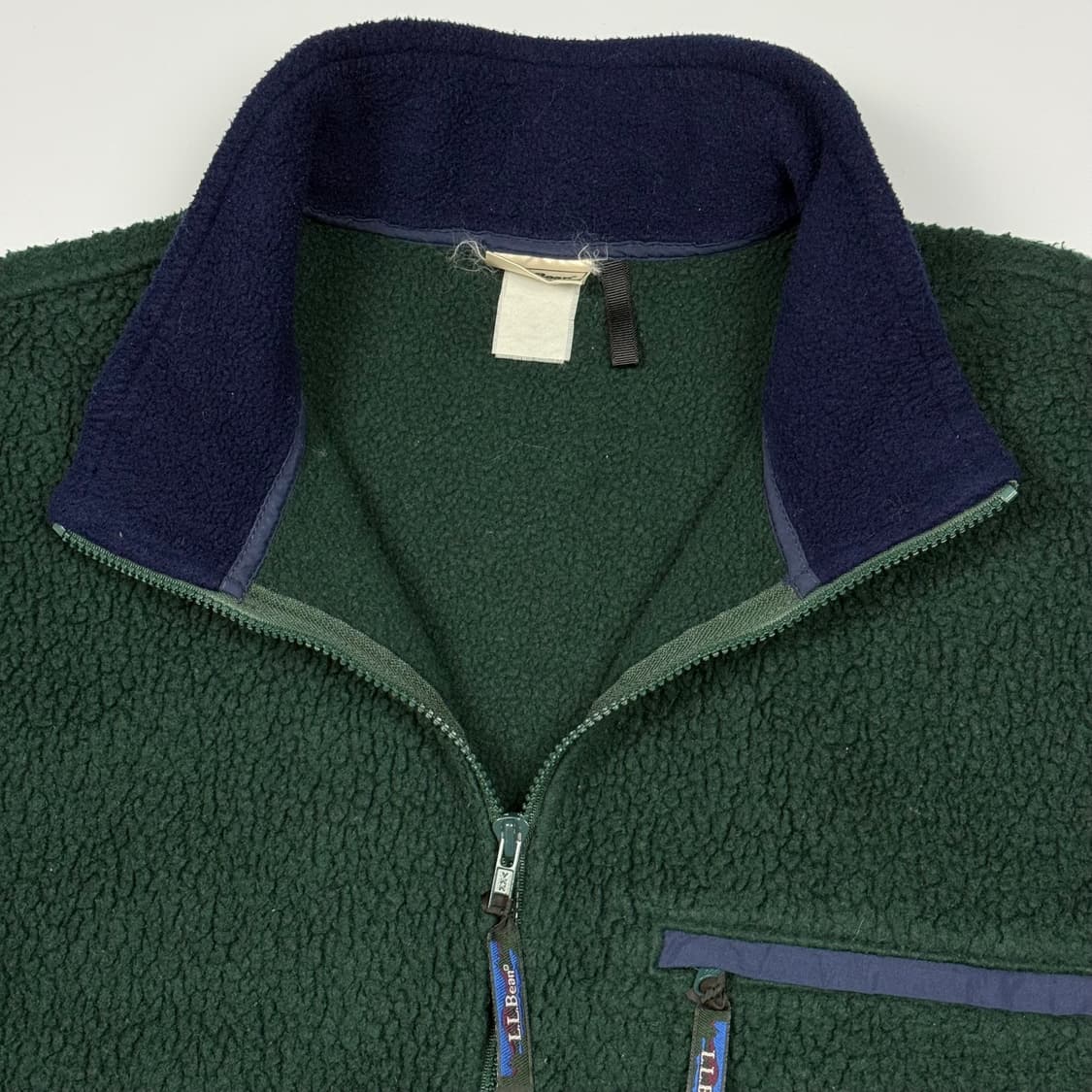 (110) 80s 엘엘빈 플리스 풀오버 다크그린 상품이미지6