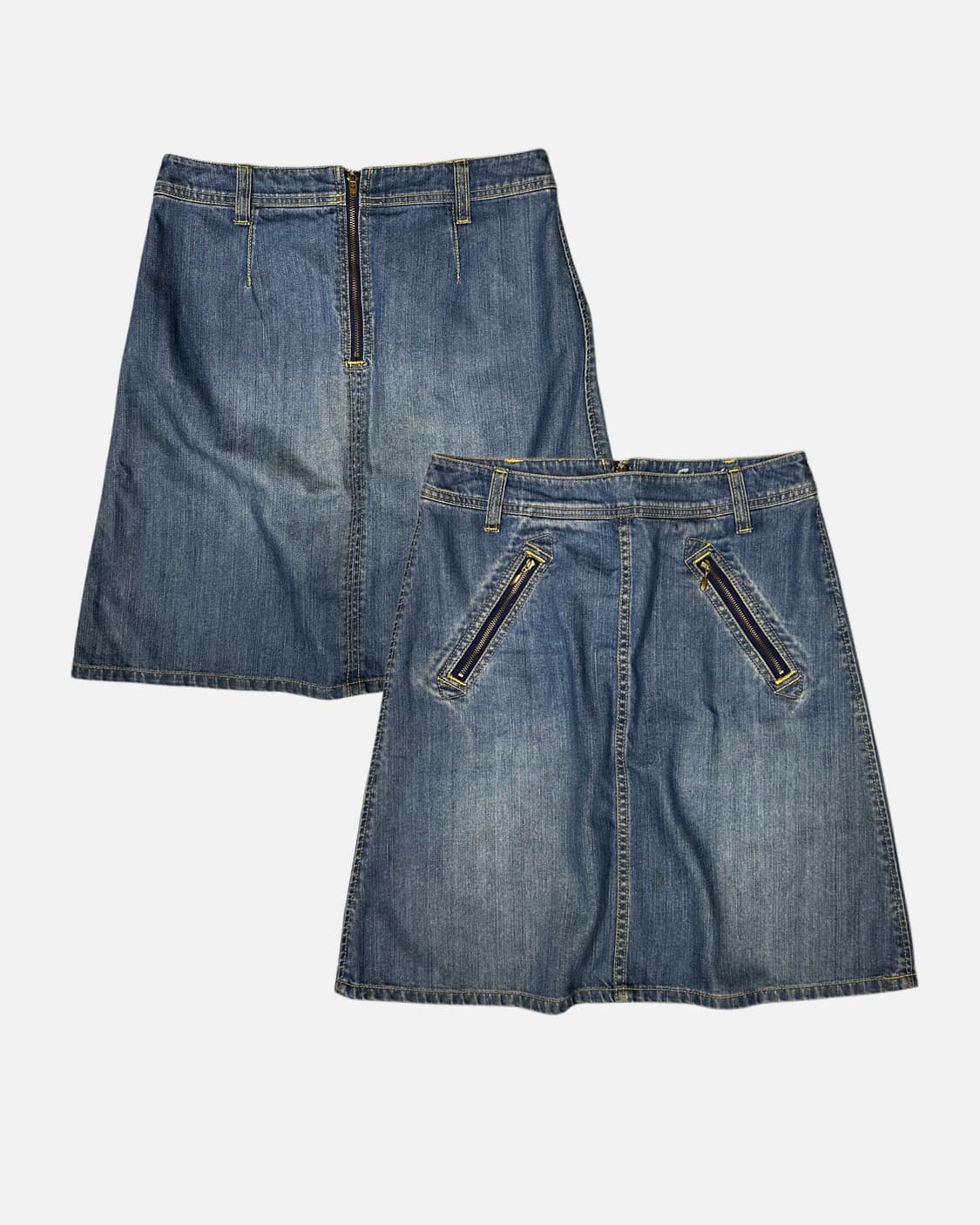 zipper pocket denim skirt 상품이미지1