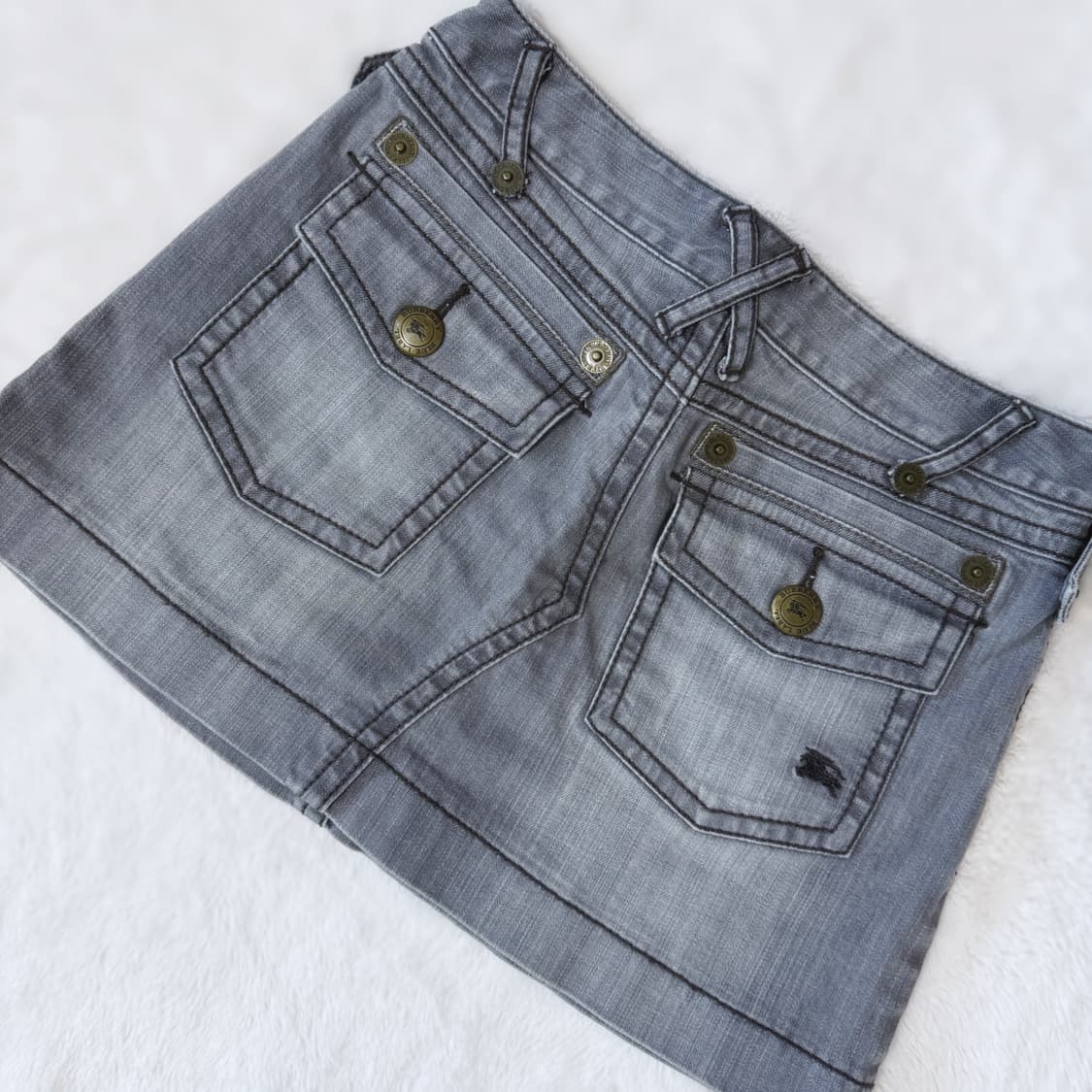 Burberry 버버리 블루라벨 히메갸루 오네갸루 데님 스커트 상품이미지4