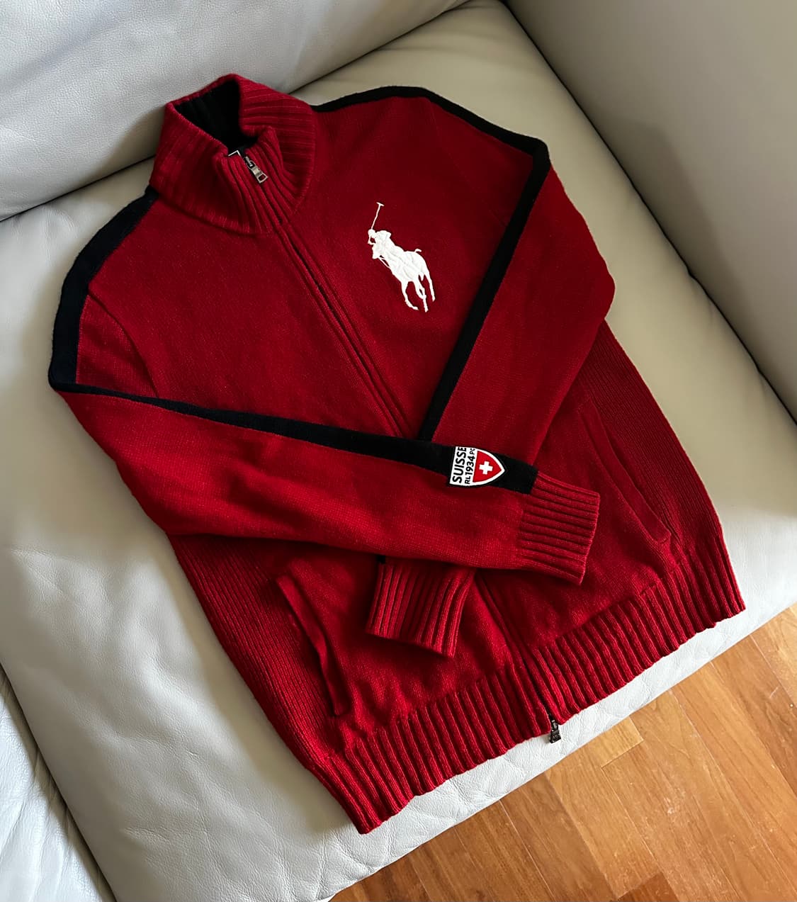 폴로 랄프로렌 빅포니 스위스 니트 집업 M 상품이미지1