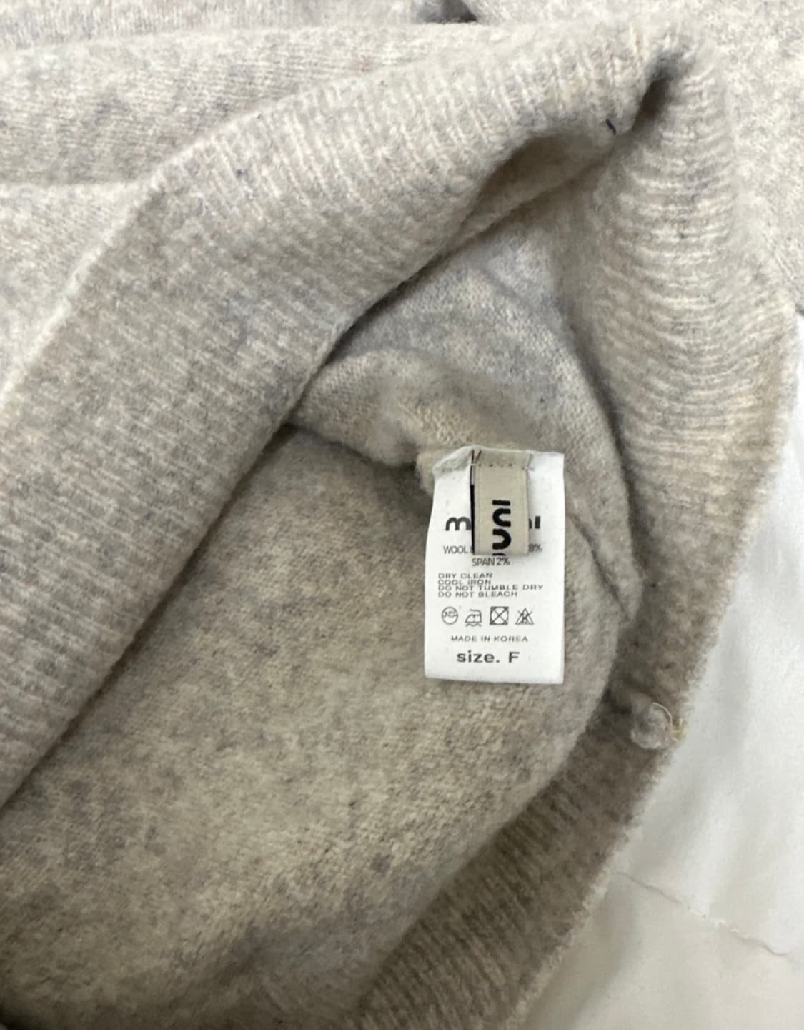 muuni High neck knit 무어니 하이넥 니트 그레이 F 상품이미지2