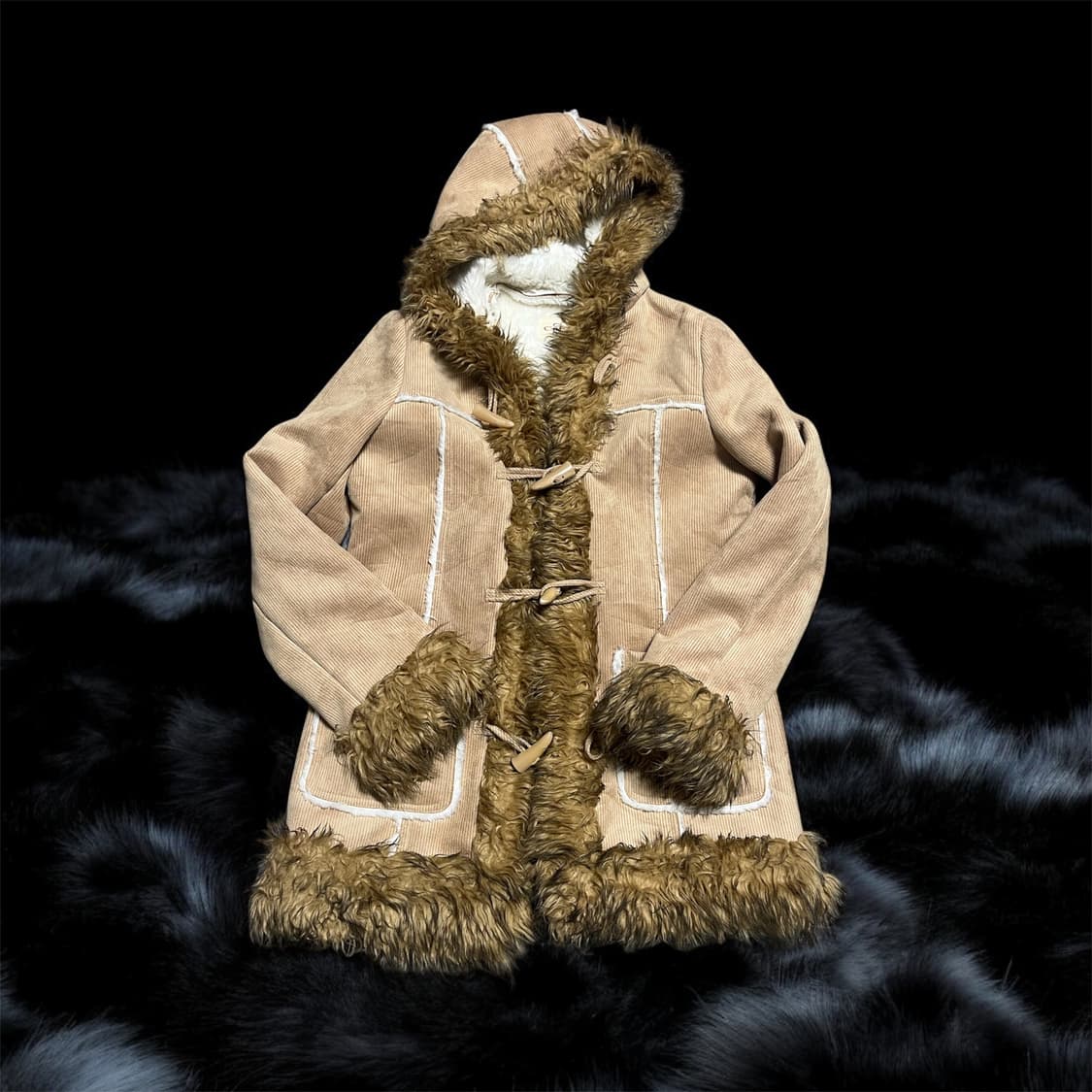 모카 더플 떡볶이 코트 히메갸루 오네갸루 y2k 모리걸 상품이미지1