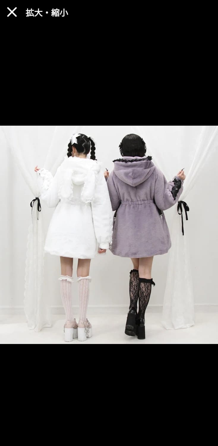 디어마이러브 디마럽 Dear my love 퍼 후드자켓 양지뢰 지뢰계 상품이미지2