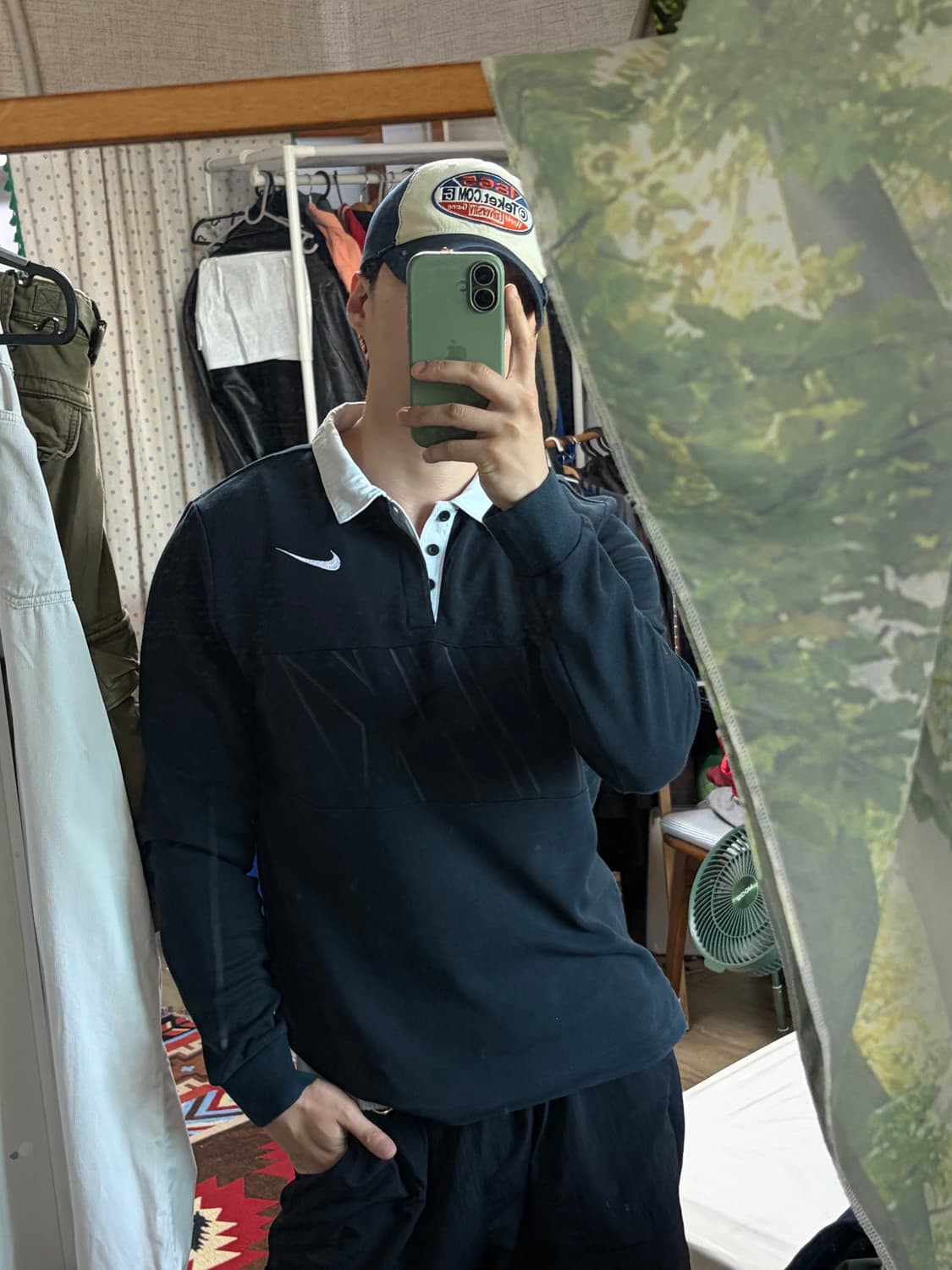 100) 나이키 sb 드라이핏 럭비티셔츠 폴로럭비티 블랙 상품이미지8