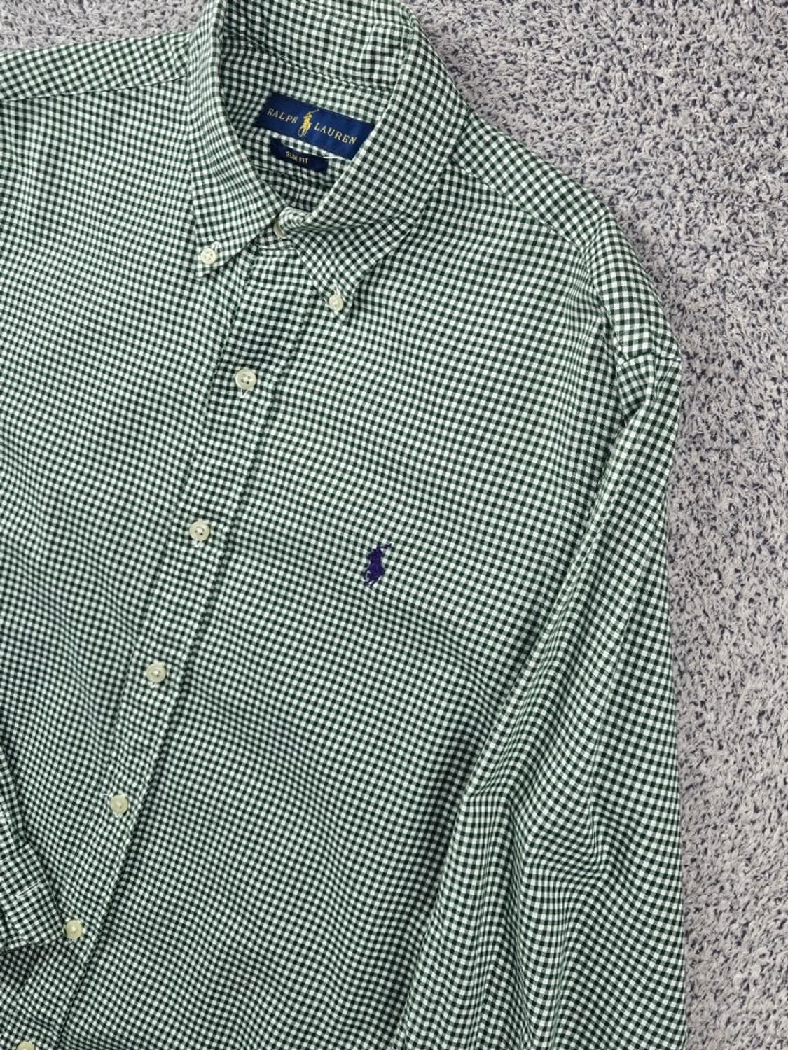 폴로랄프로렌 슬림핏 깅엄 체크 패턴 셔츠 ( M ) / 11089 상품이미지7