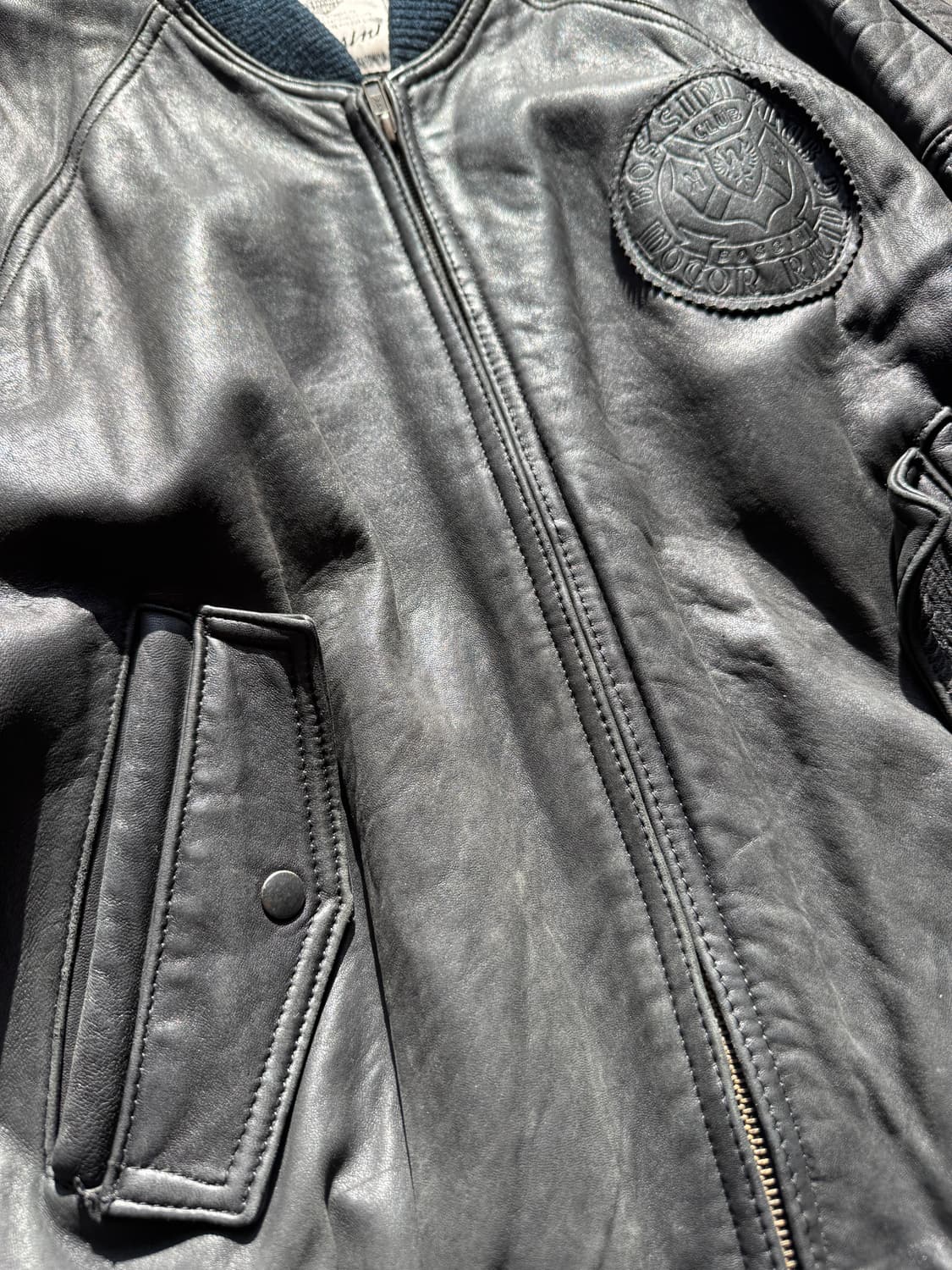 90s 보시니 램스킨 ma-1 자켓 S(L) 상품이미지5