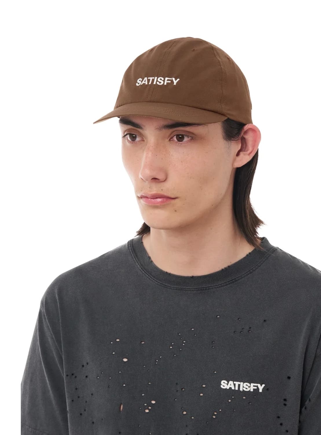 새티스파이 satisfy 피스쉘  러닝 캡 브라운 (새상품)  상품이미지7