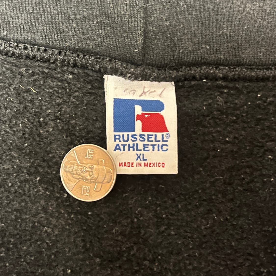 [XL] 90s 빈티지 러셀 후드집업 블랙 상품이미지4