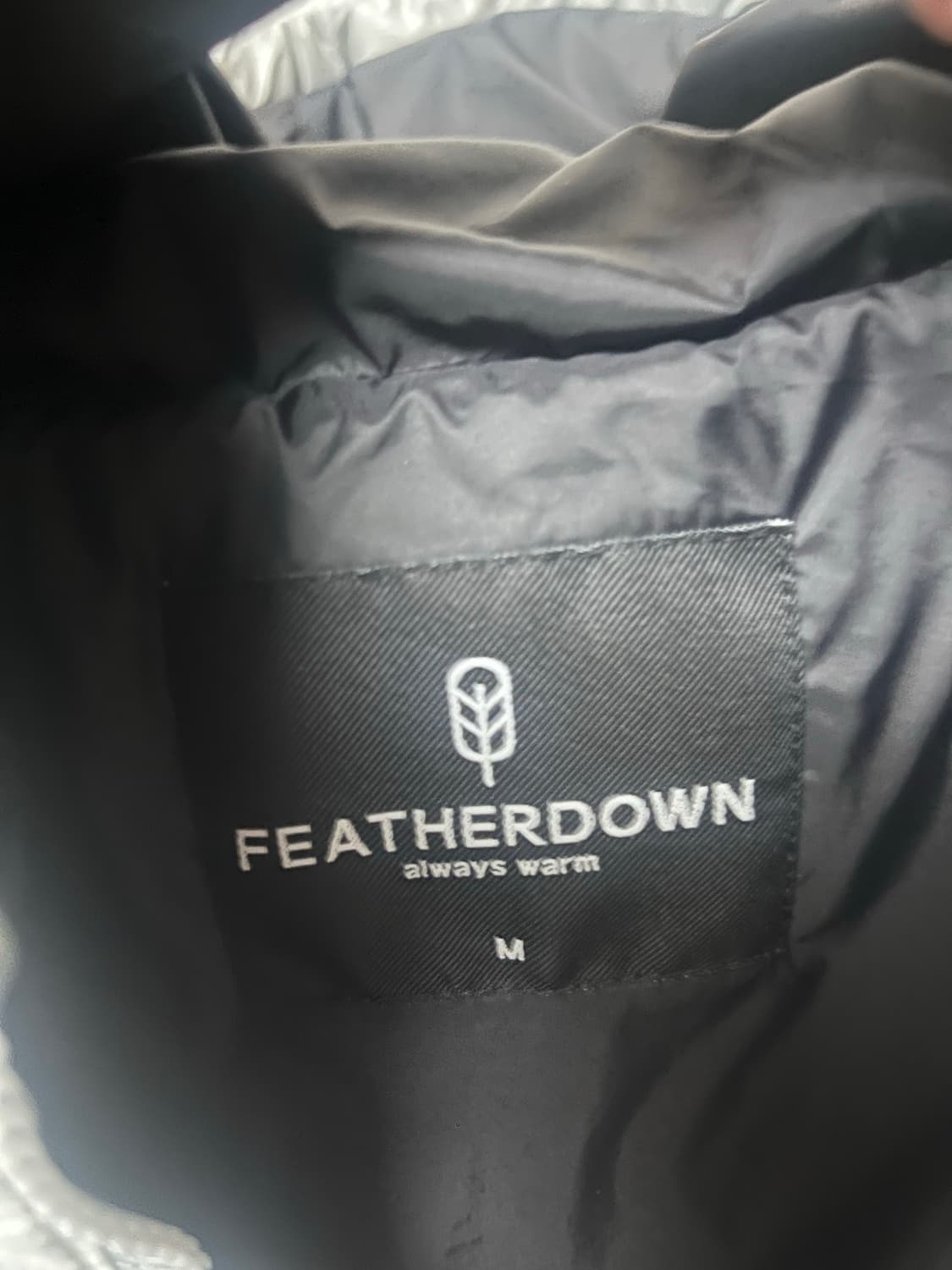 [M] 페더다운 그리드 자켓 경량 패딩 라이트 그레이 *새상품 상품이미지5