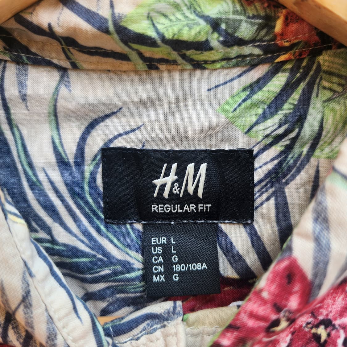 하와이안 반팔 셔츠 L 상품이미지3