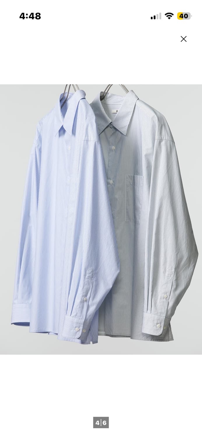 유니클로c 브로드클로스오버사이즈셔츠 상품이미지2