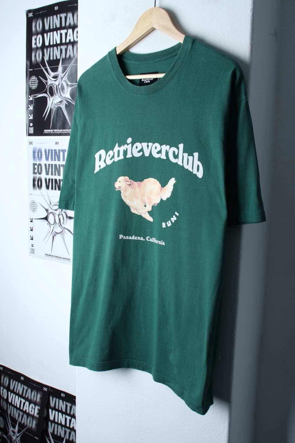 (XL-2XL) 리트리버클럽 반팔 티셔츠 빅사이즈 그린 키치-H31706 상품이미지1
