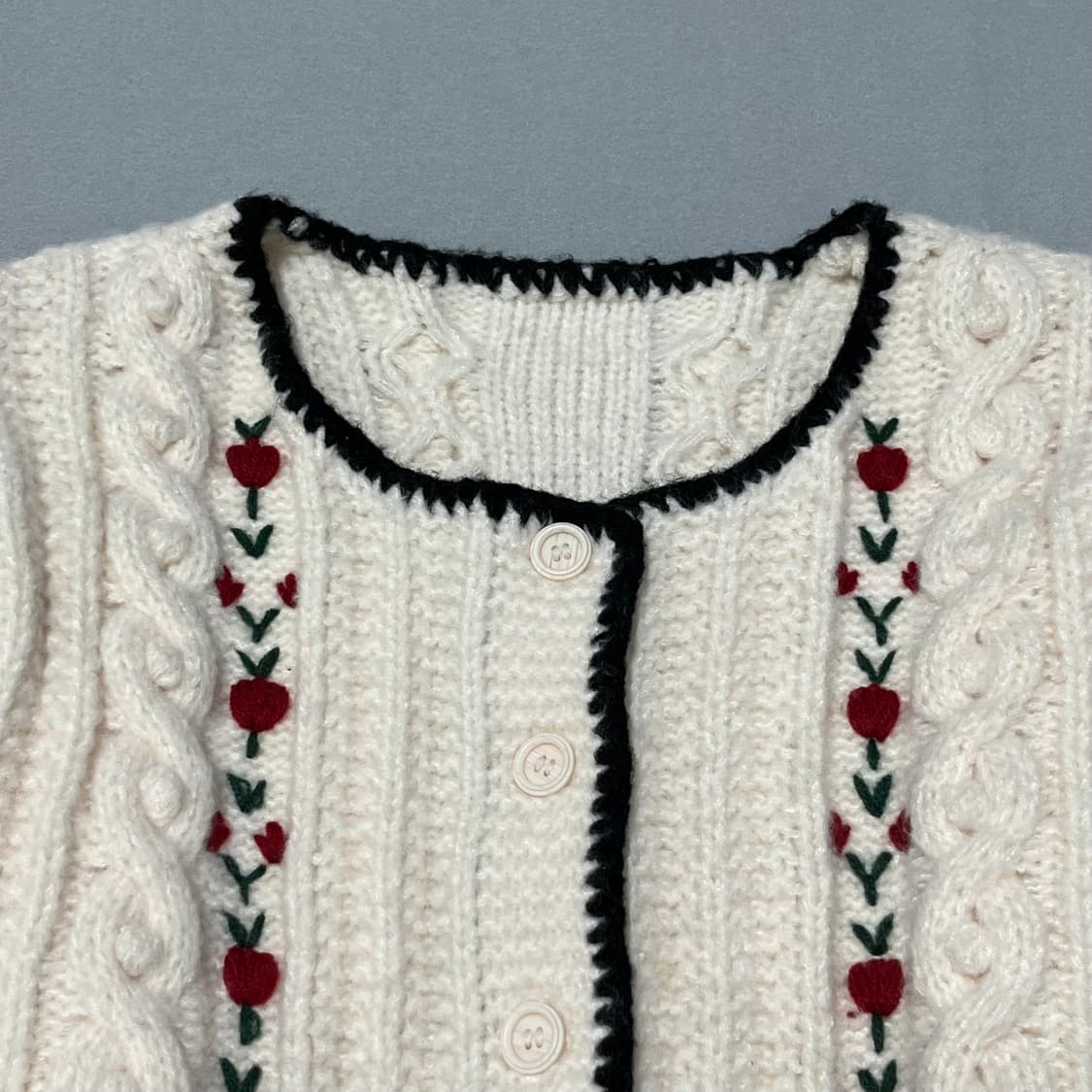 튤립 자수 가디건 상품이미지2