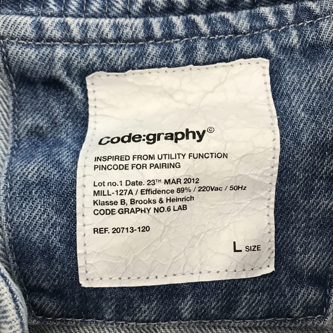 코드그라피 데님 MA1 블루종 [L] 상품이미지4