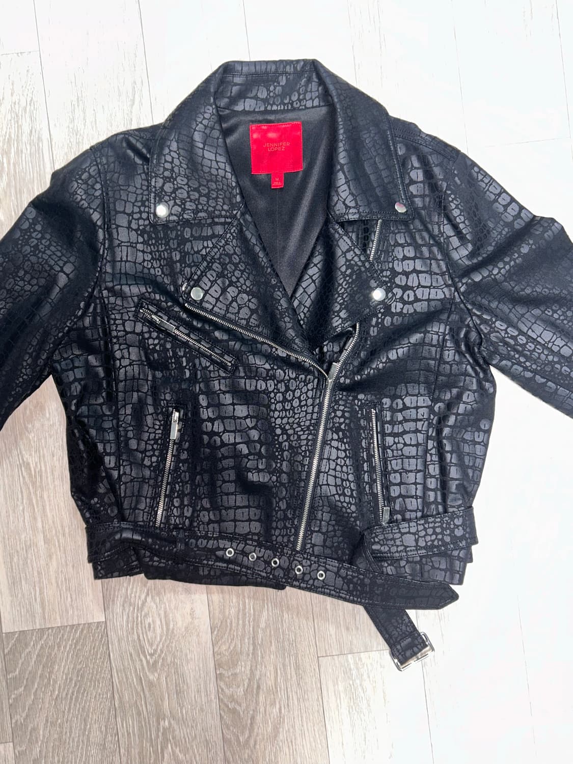 뱀피 라이더자켓 아우터 상품이미지2