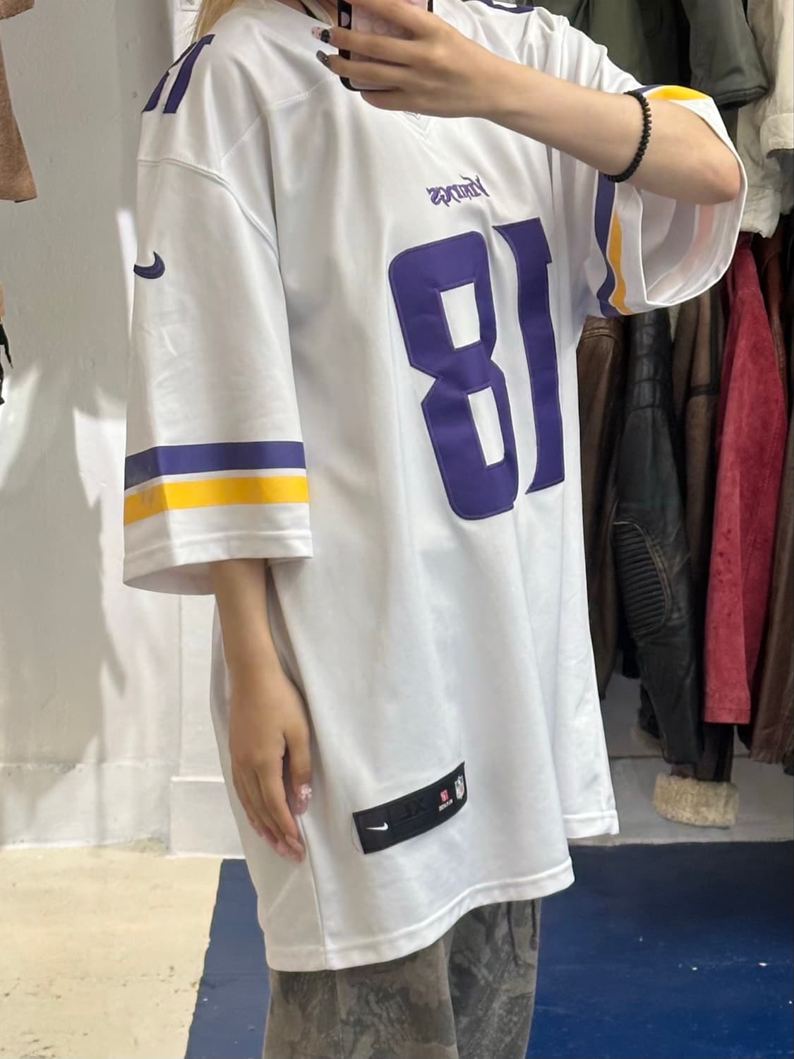 NIKE NFL 바이킹스 블록코어 풋볼져지 상품이미지2
