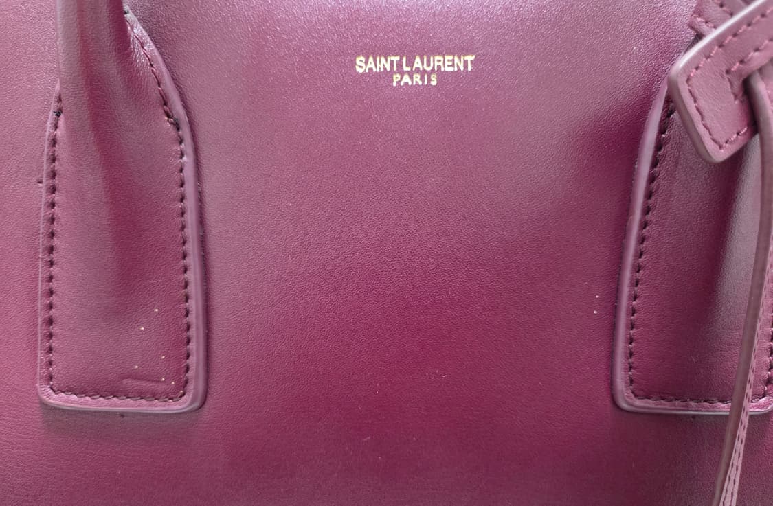 생로랑 버건디 레더 토트백 상품이미지5