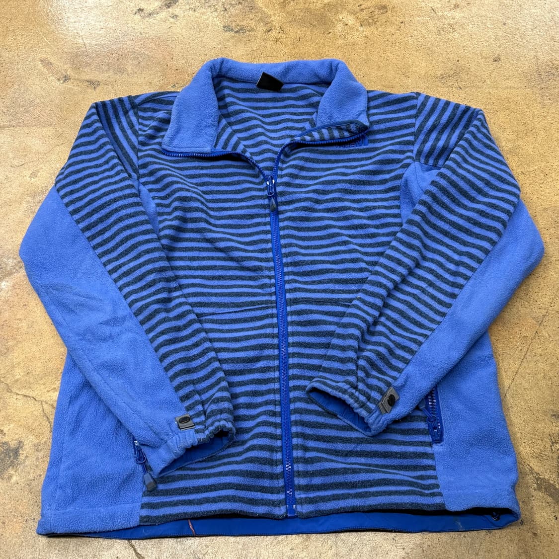 노스페이스 블루 네이비 스트라이프 후리스 플리스 집업 상품이미지2