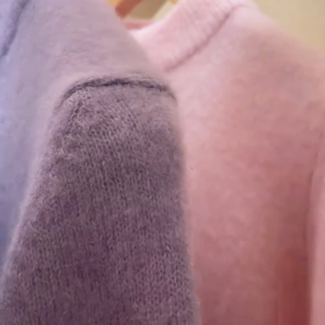 비클라(becla) 퍼플 베이비알파카 울 니트 프리사이즈 새상품 상품이미지3