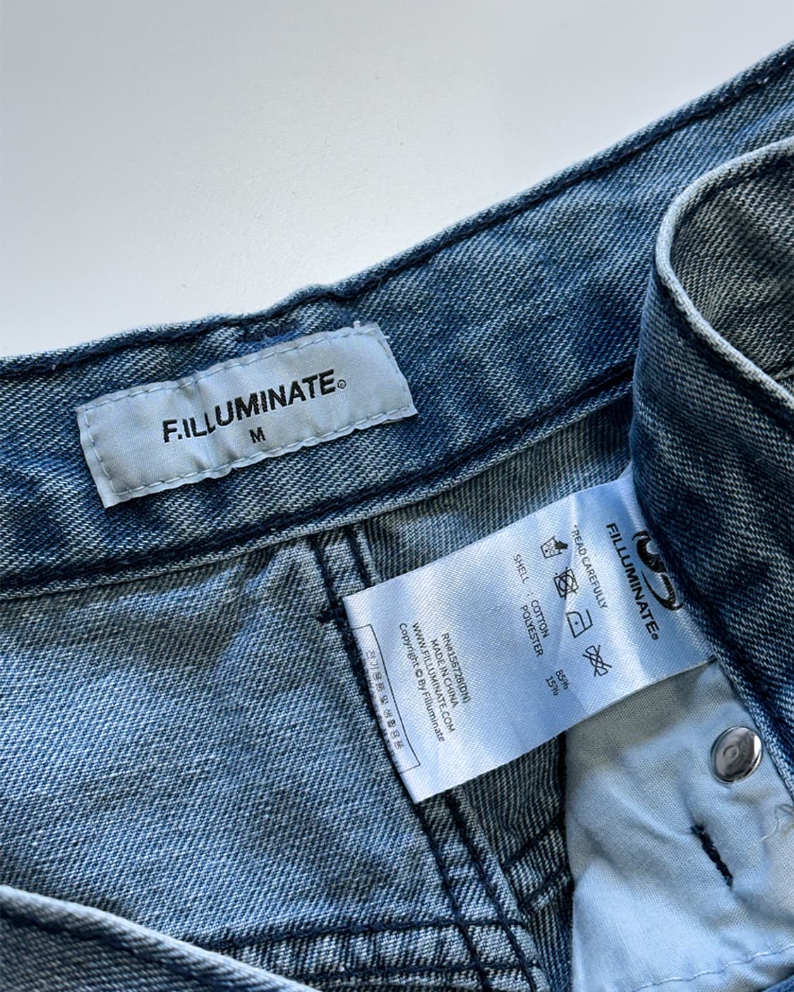 필루미네이트 세미 벌룬핏 와이드 데님 팬츠 상품이미지3