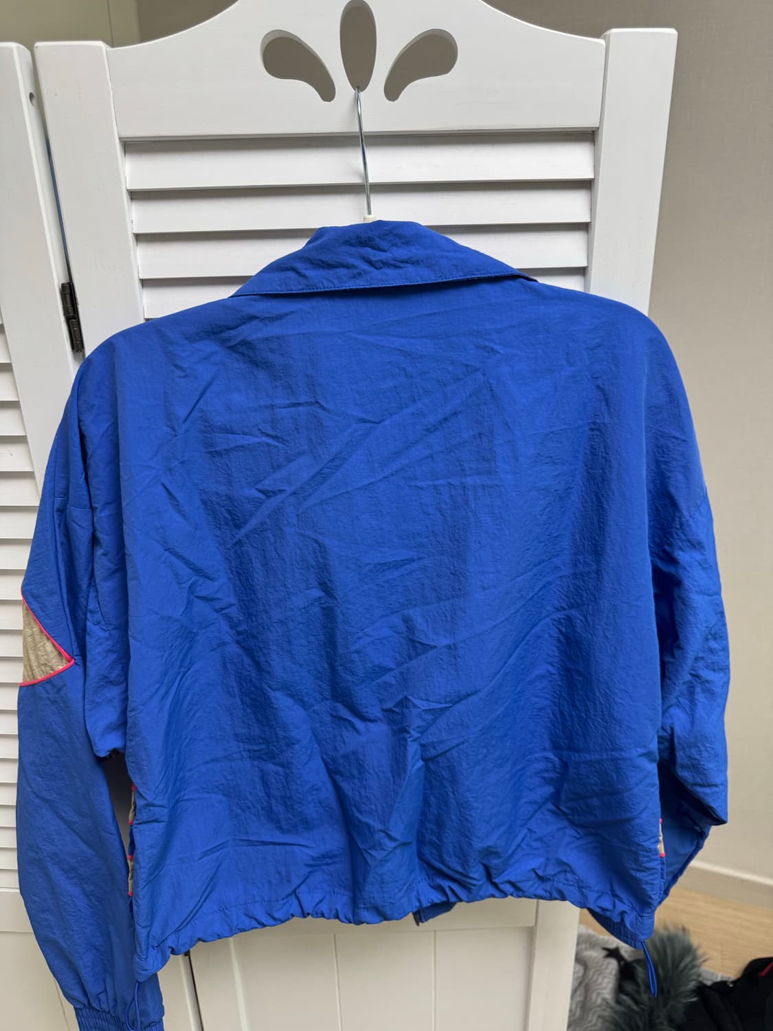 아디다스 빅 트레포일 트랙탑 우븐 바람막이 집업 재킷 블루 S 상품이미지2