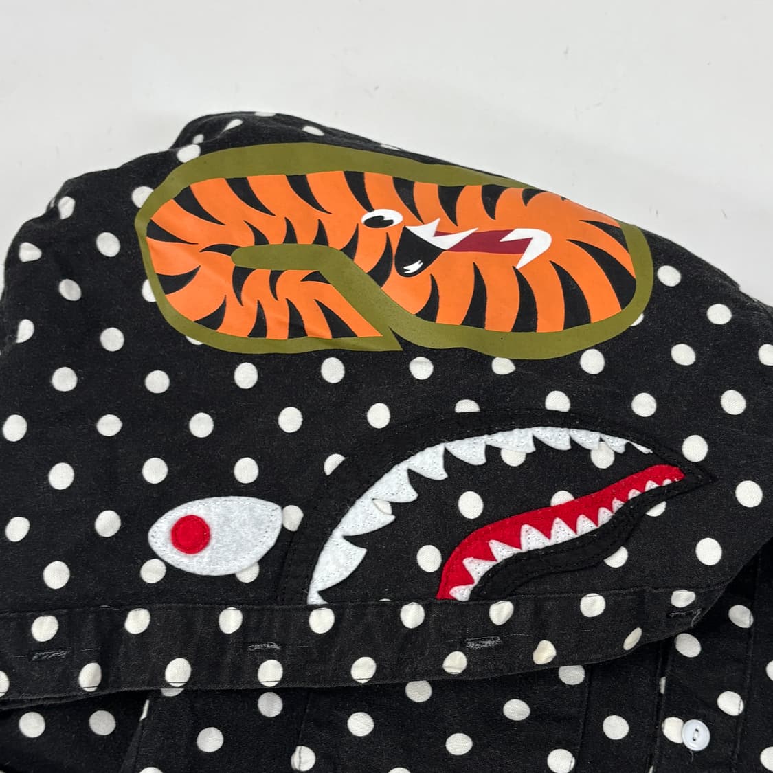 베이프 샤크 도트 후드 셔츠 상품이미지6