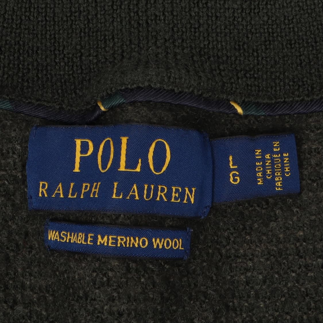 폴로 랄프로렌 카키 워셔블 메리노울 하프집업 니트 상품이미지8