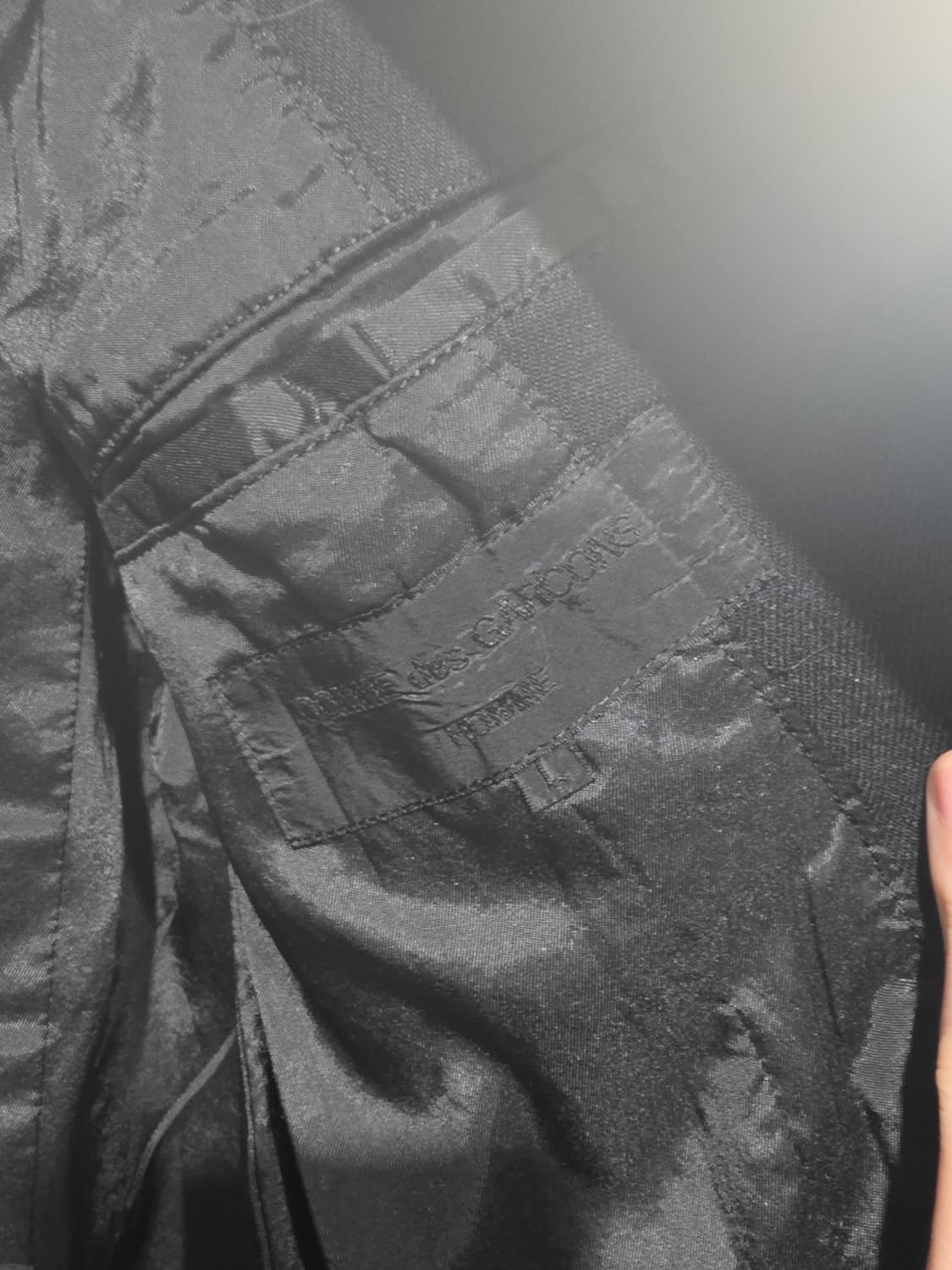 꼼데가르송 옴므 축융폴리(슈렁큰 이펙트) 자켓 L 상품이미지9