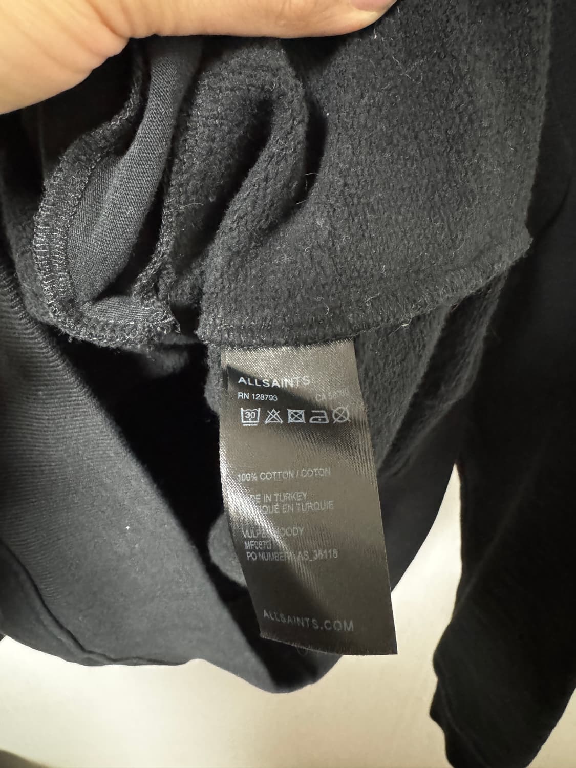 올세인츠 지퍼 후드 L 상품이미지6