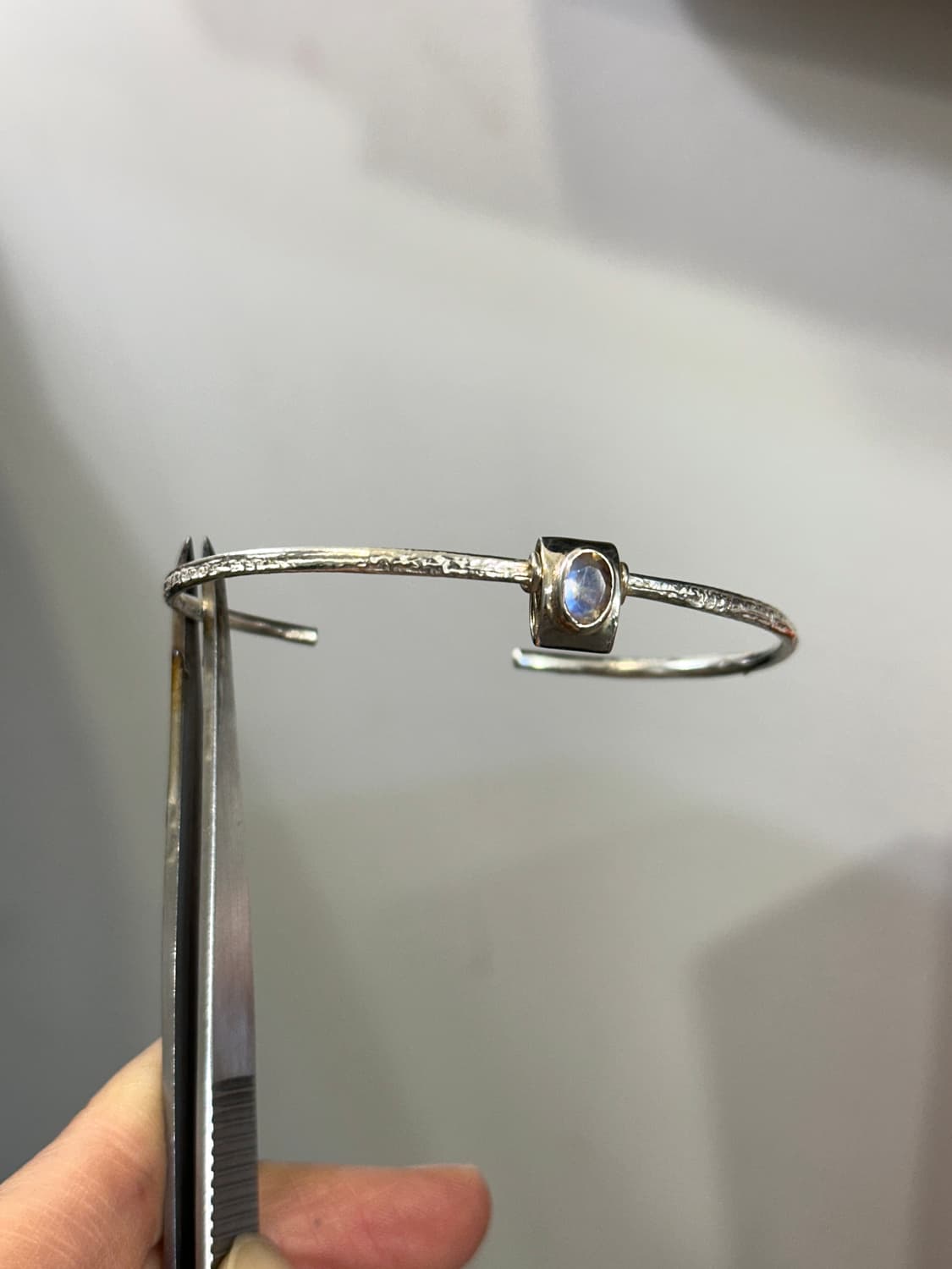 Musta moonstone 925silver bangle 상품이미지6