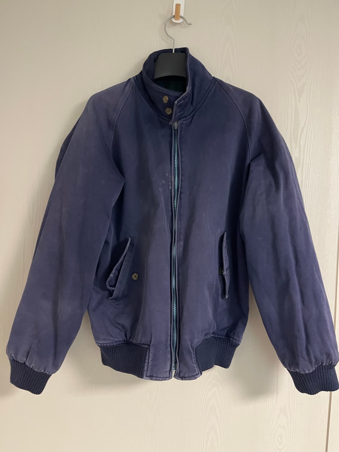 Jantzen 빈티지 블랙와치 네이비 리버시블 울 헤팅턴자켓 100 상품이미지6