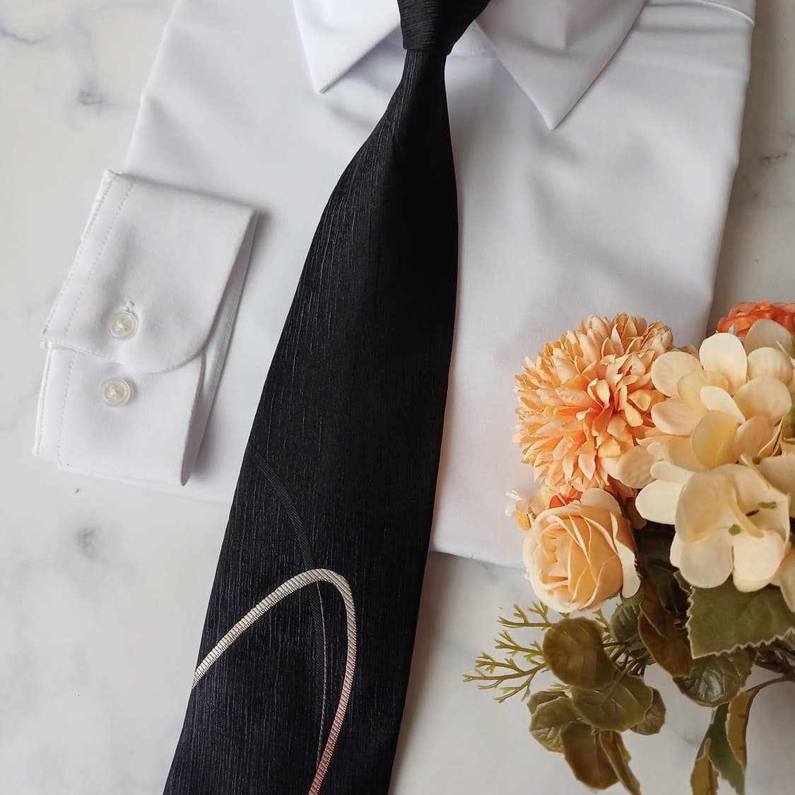 발망 실크 다크 퍼플 넥타이 8.9cm A+등급 A19634 상품이미지7