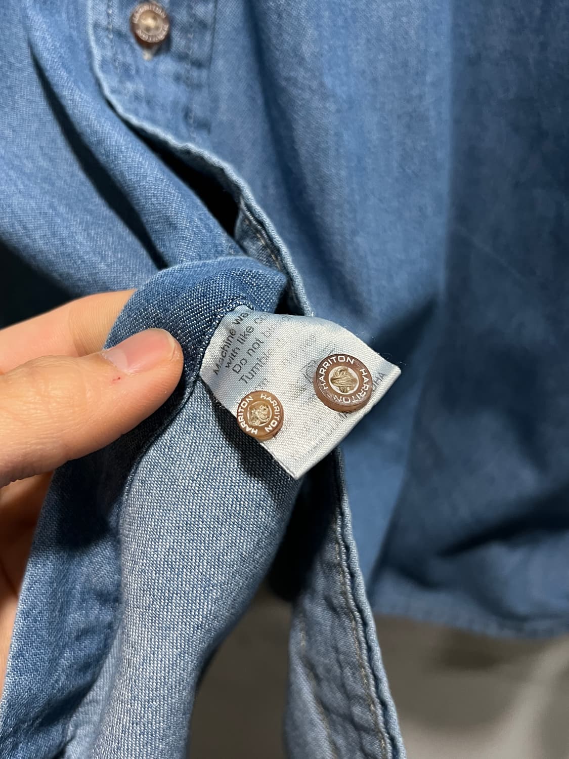 [2XL]USA 빈티지 라이트하우스 자수 데님 셔츠 상품이미지4