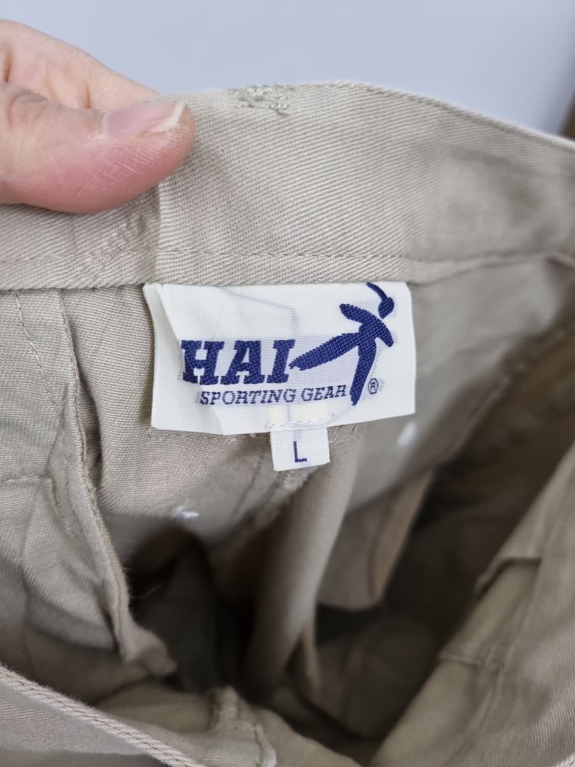 이세이 미야케 하이 스포팅 기어  베이지 코튼 팬츠 상품이미지8