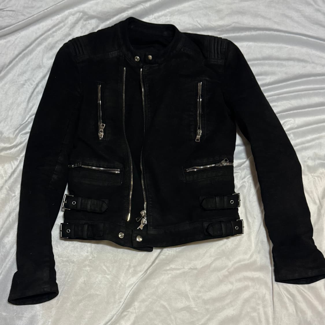 Balmain Waxed moleskin rider jacket 상품이미지2