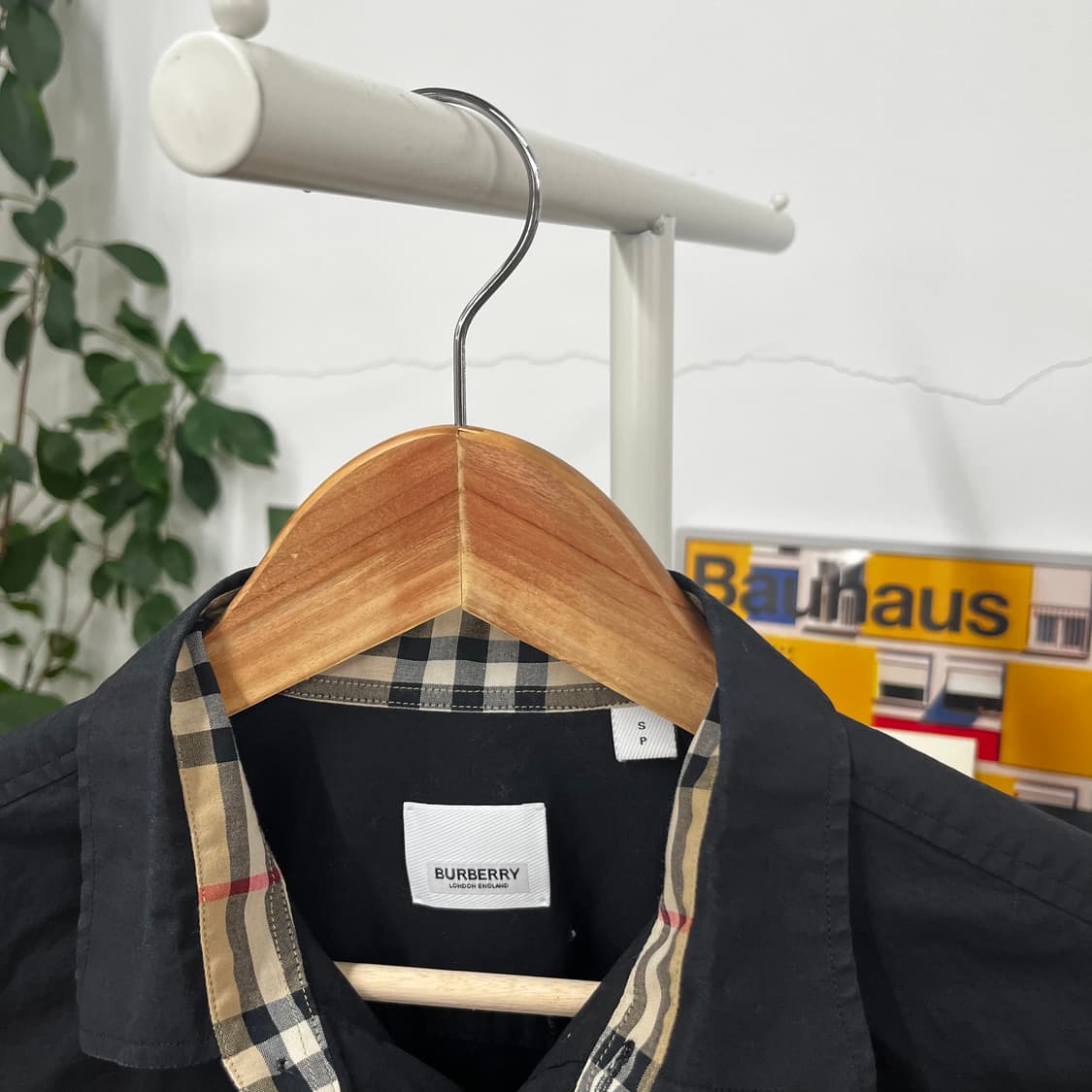 버버리 포플린 솔리드 셔츠 S 상품이미지3