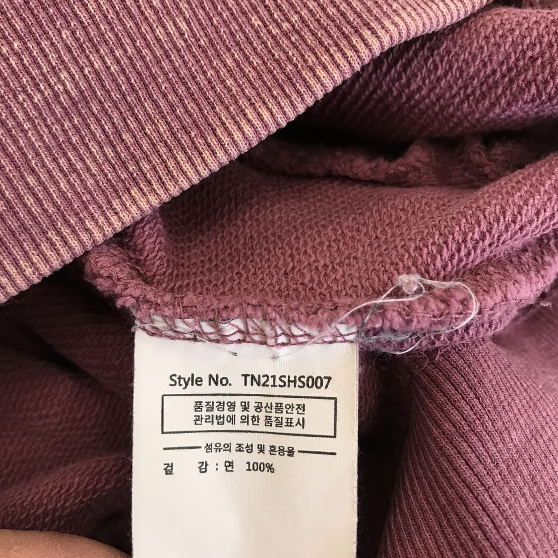 디스이즈네버댓 피그먼트 워시드 후드 더스티로즈 [L] 상품이미지5