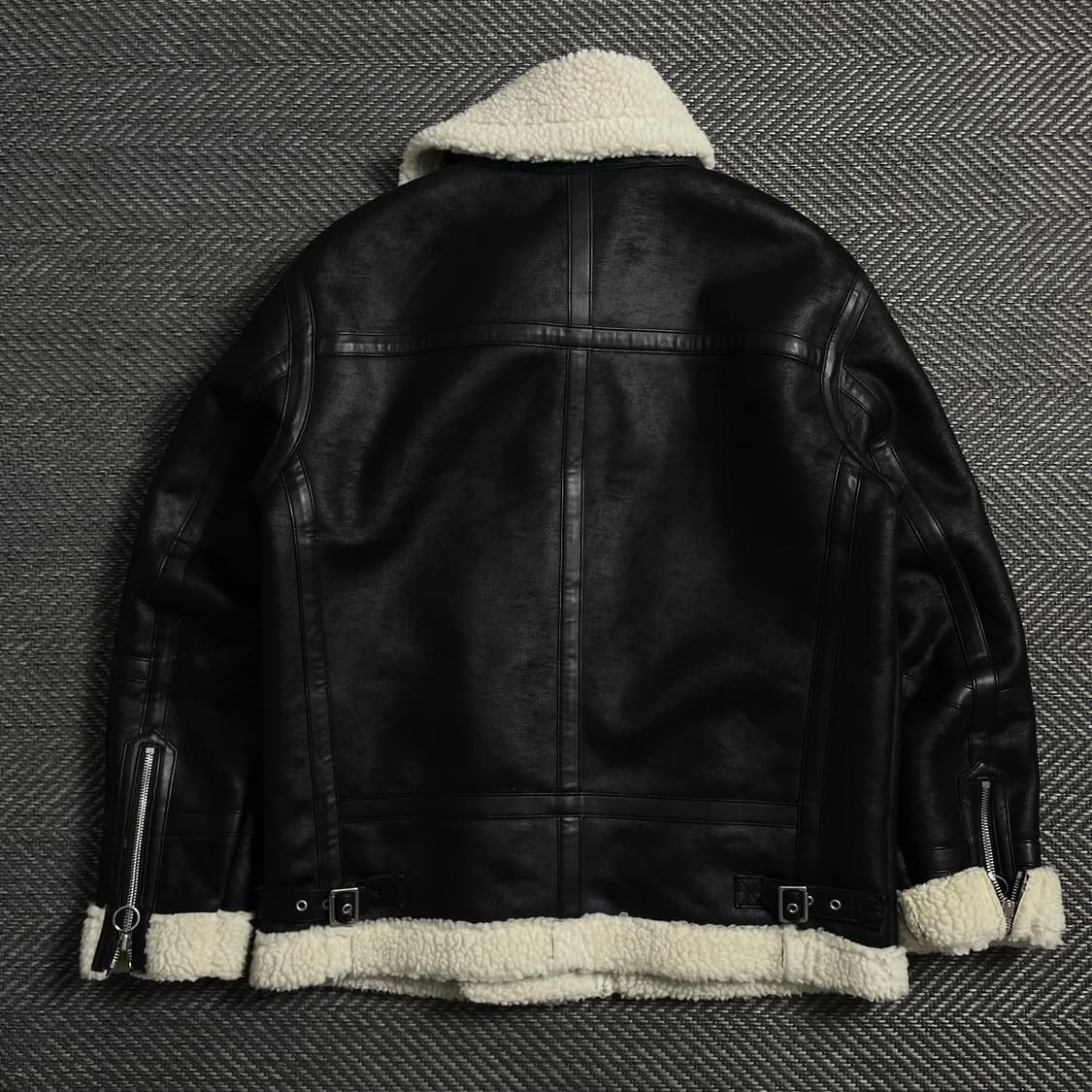 SIEG 지이크 미니멀 하이넥 시어링 무스탕 자켓 y 4729 상품이미지6