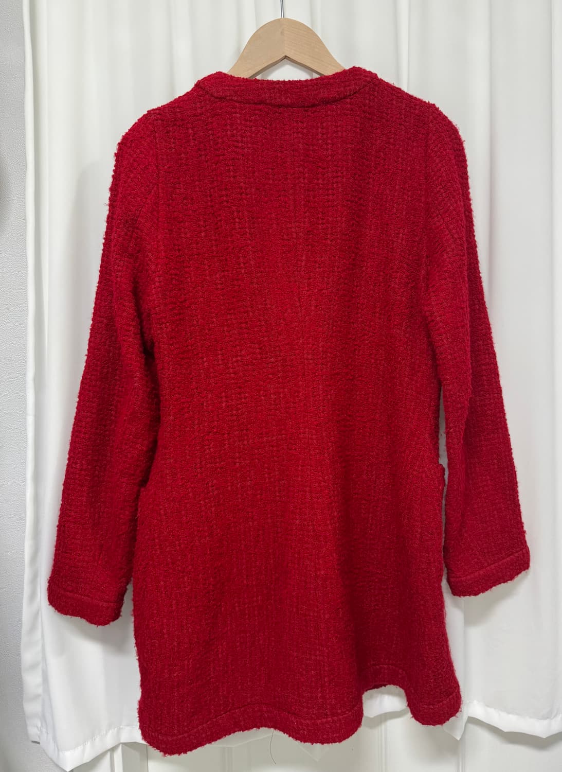 자라 레드 트위드 가디건 상품이미지7