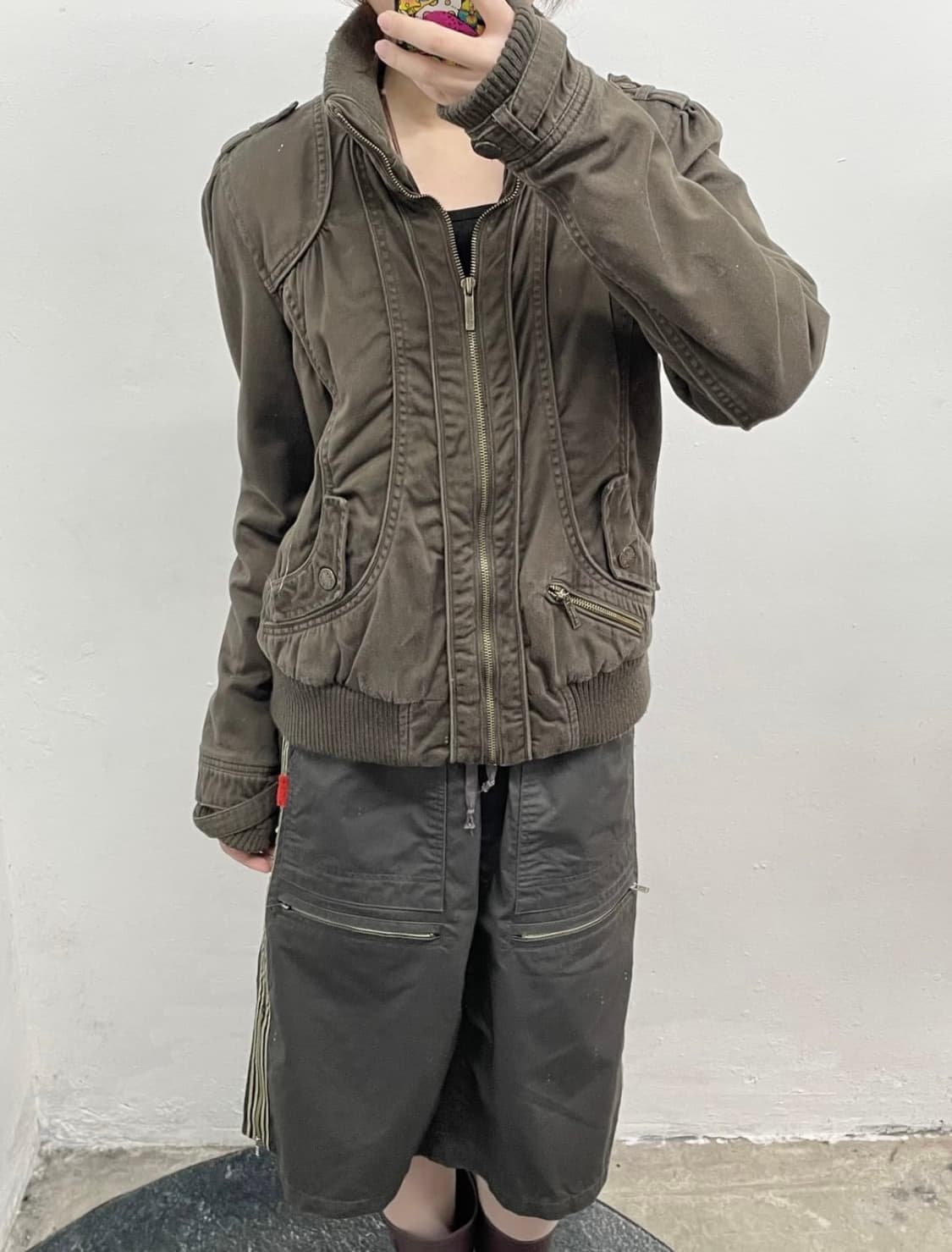 y2K 절개 디테일 버튼 자켓 상품이미지2