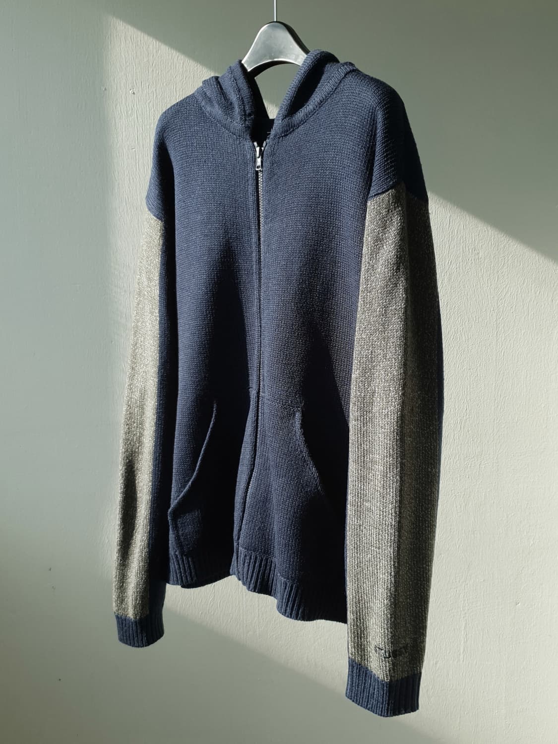 90s STUSSY sweater hood zip-up 상품이미지5