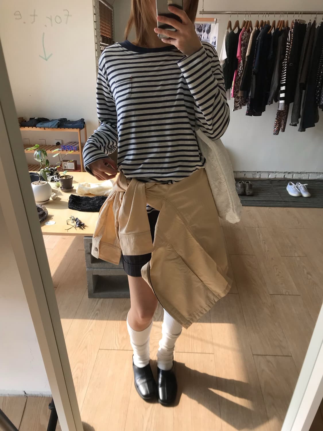 스트라이브 단추 긴팔 티셔츠  상품이미지7